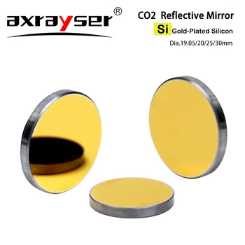 Co2 laser Si reflective mirrors for engraving cutting machine gold plated silicon Dia19.05/20/25/30 10.6um 400W