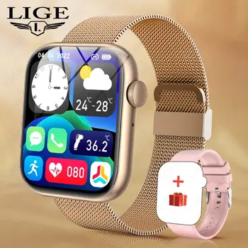 LIGE Bluetooth call Smartwatch women men sports watches body temperature monitoring waterproof smart watch ladies