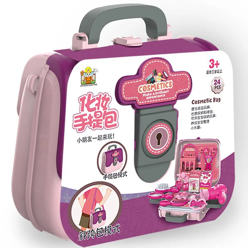 Children'S Toy Girl Simulation, Makeup, Family Bag, Early Education Toy Gift Toy