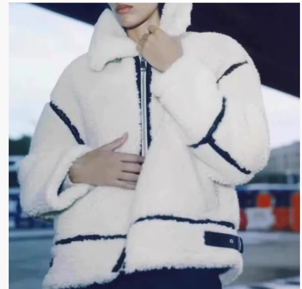 

One autumn and winter coat Home original 23 fleece sources Lamb fleece women's clothing Z elegant temperament