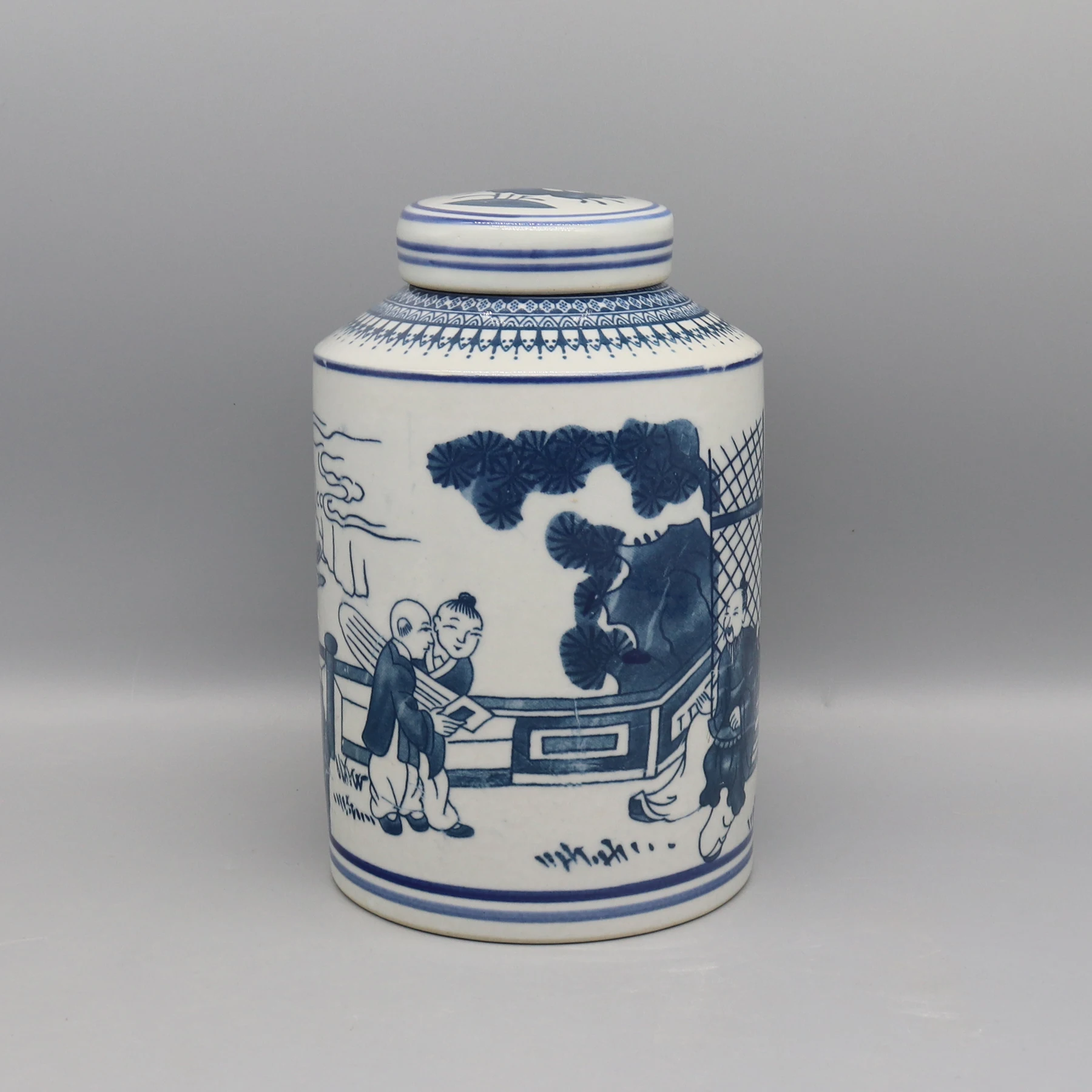 Ceramic Jar, Blue and White Ceramic Canister, Vase, Home Decoration