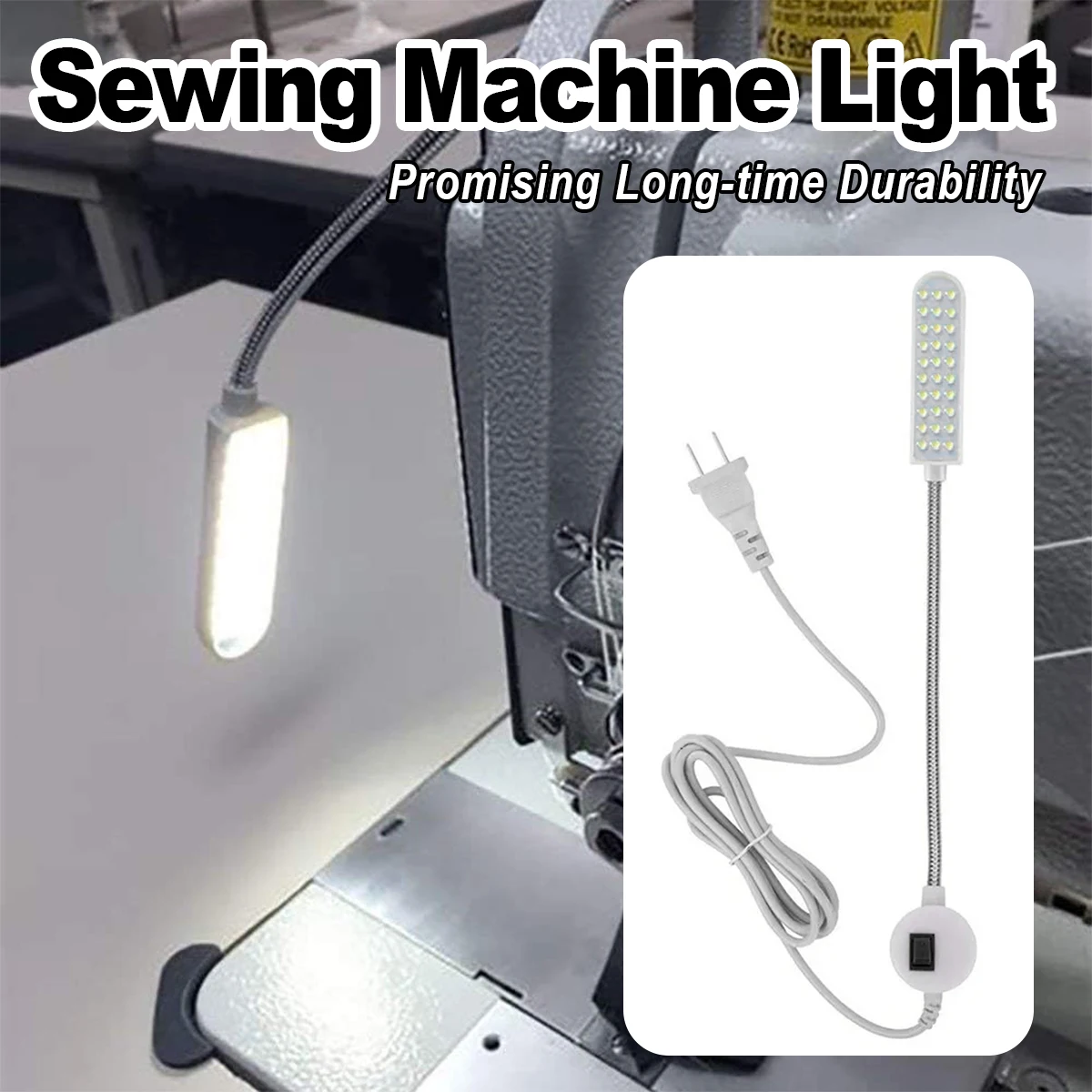 Industrial Led Light 1w 2w 3w Portable Magnetic Goose Neck Work Light Sewing Machine Strong Eu/Us Plug Pendant Flexible Powerful