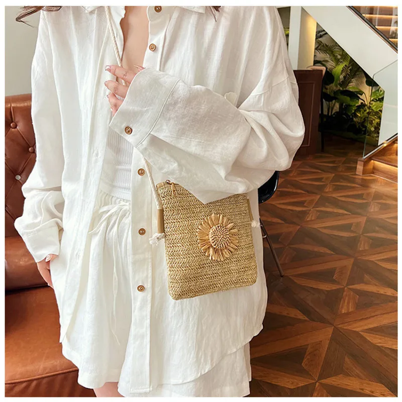 Grass Woven New Bag Women's Fashionable Versatile Crossbody Shoulder Handbags For Women High-quality Trendy Messenger Luxury Y2k