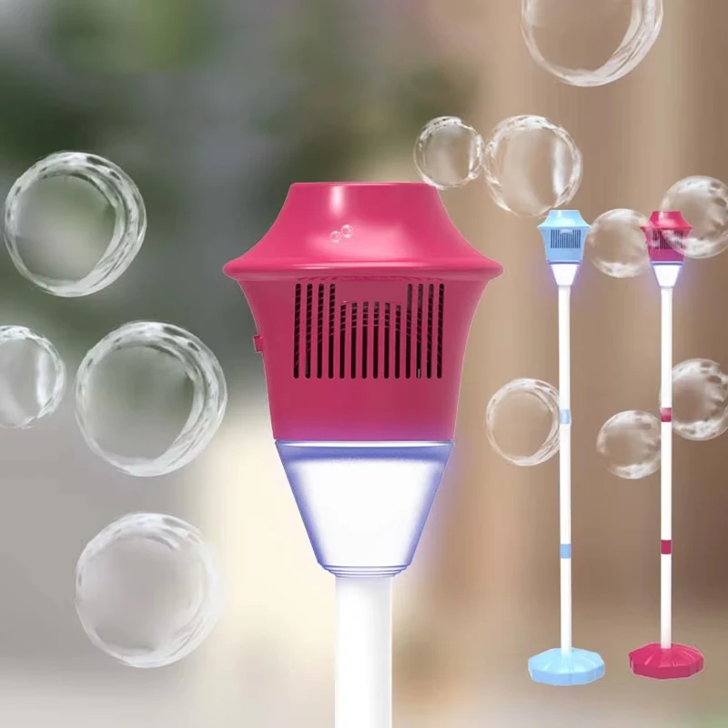 Máquina de Bolhas Automática para Exterior com Luzes e Música - Brinquedo Infantil Sem Bateria para Fazer Bolhas de Água