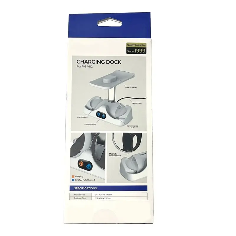 

RISE - Магнитная зарядная подставка для PS5 VR2 с RGB-подсветкой и держателем для очков/гарнитуры