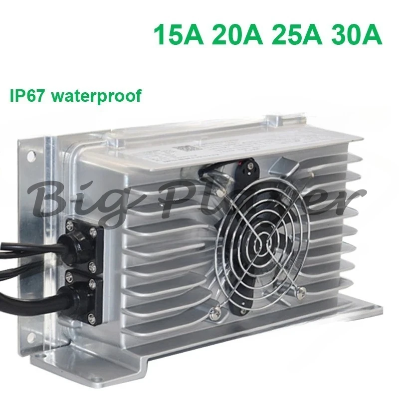Waterproof 12v 30A 25A 20A Charger  24V 50A 14.6V 16.8V 29.2V 29.4V  for Lithium Ion Lifepo4 LTO Battery Lead Acid Battery