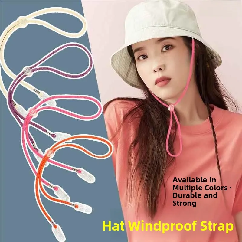 

Windproof Fiing Cap Invisible Detachable Lanyard Clip Anti-Loss Tool Hat Strap Bule Fastener