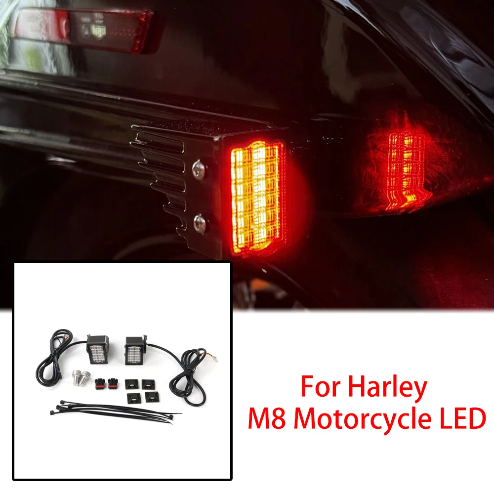 

Fit For Harley M8 Softail Low Rider S Street Bob Standard Breakout 117 Slim FLSL Motorcycle LED Rear Turn Signal & Brake Light