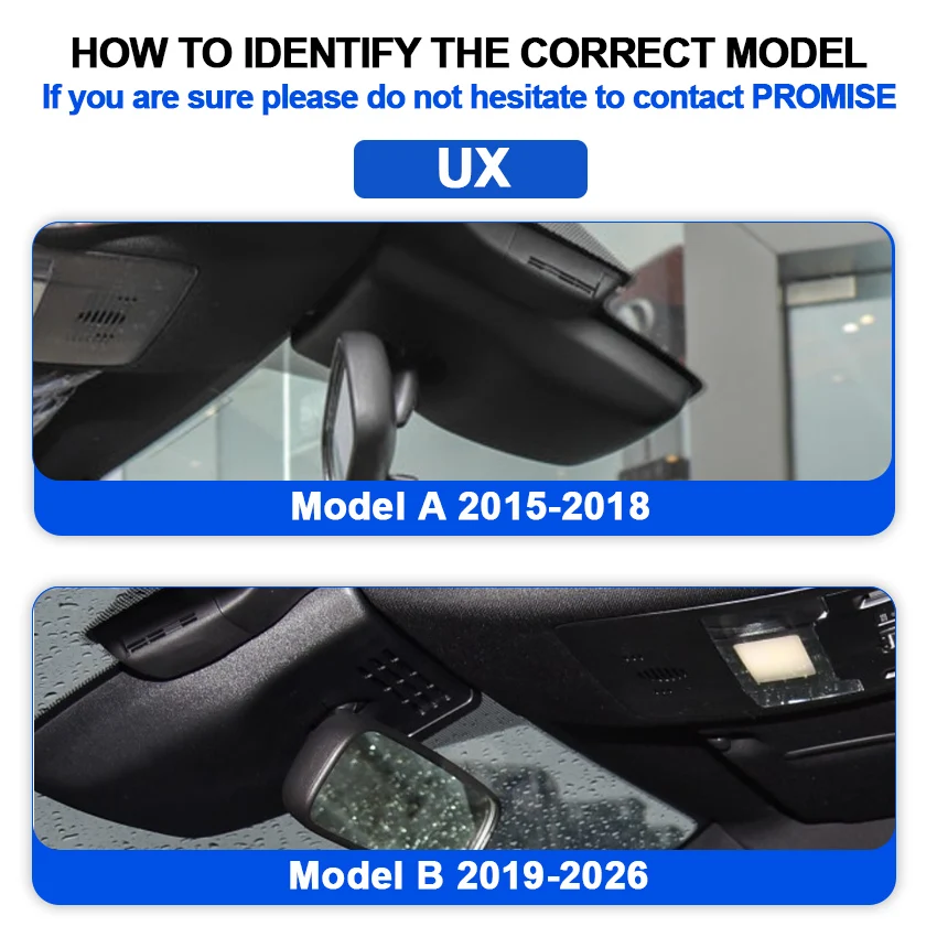 Plug & Play OEM Style Dashcam For Lexus UX250h UX 250h UX300h UX 300h 2019-2026, Hidden Car DVR Recorder, Night Vision & Parking