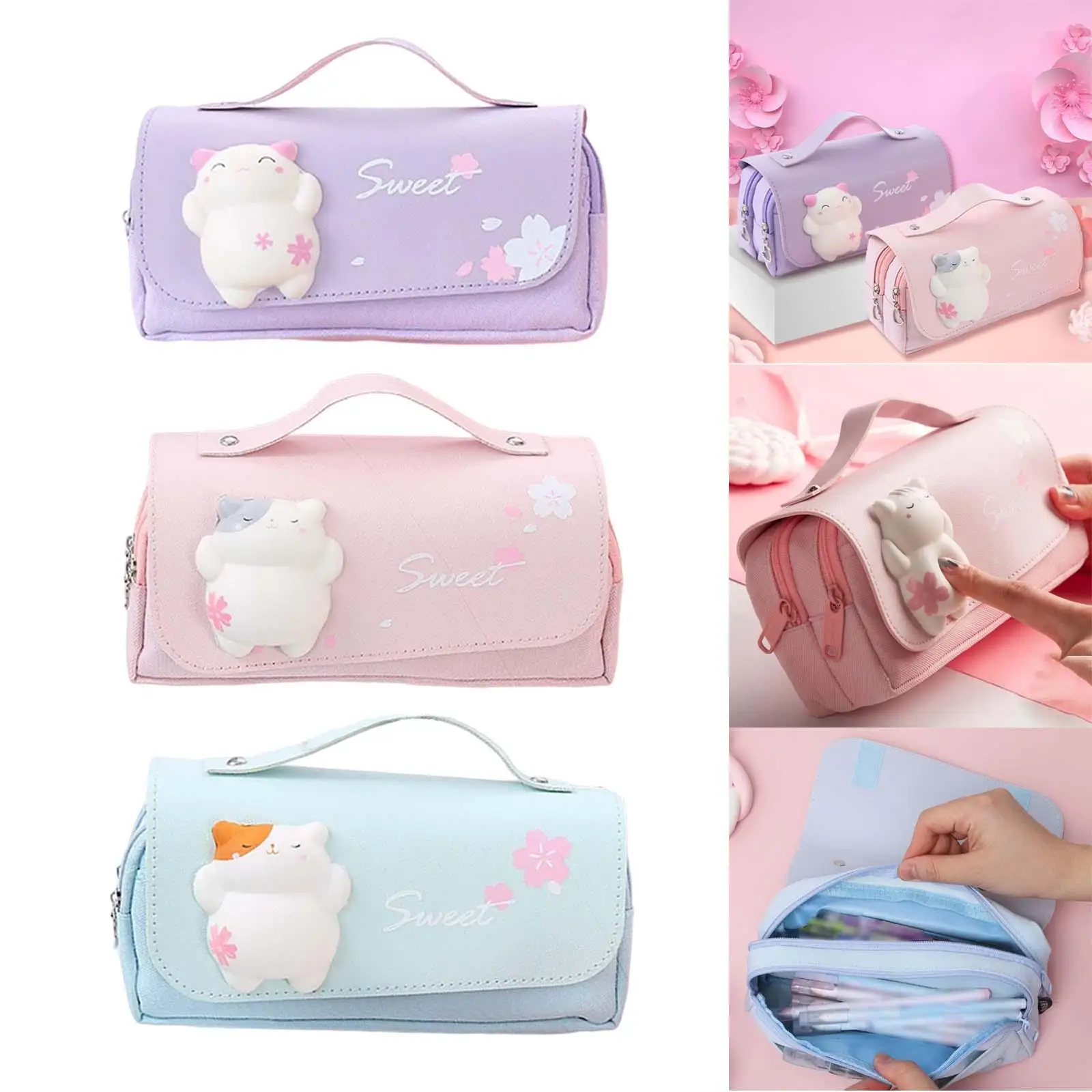 Pencil Case Fashionable Large Capacity Portable Stationery Bag for Exam special