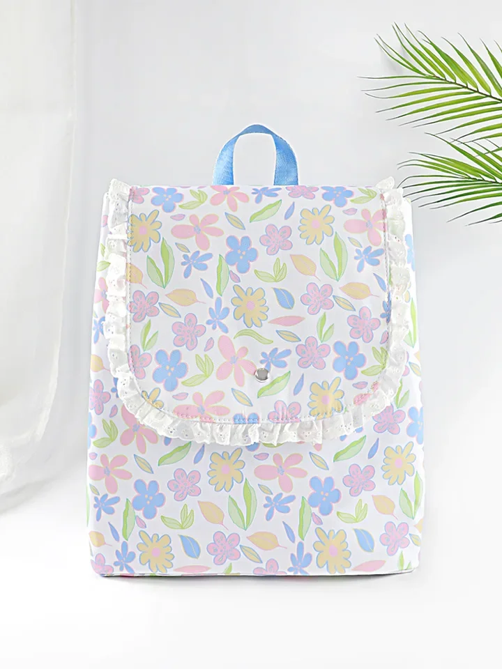 

Floral Print Women's Backpack Vintage Lace Daypack Lightweight Travel Bag with Laptop Compartment Backpack