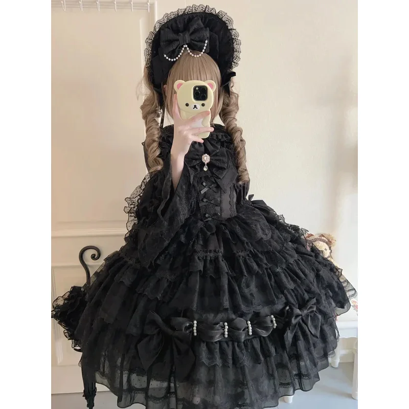Harajuku Original Design Lolita Dress Doll Sense Jsk Suspender Dress Winter Tea Party Birthday Girl Princess Clothes Sweet 2025