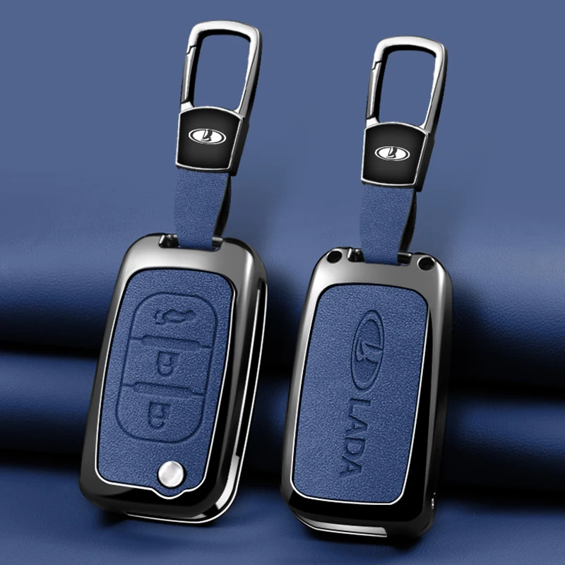 Zinc alloy car key protective sleeve box, For Lada Vista, GranTurismo, XRay, Kalina, Priora car keychains and car accessories