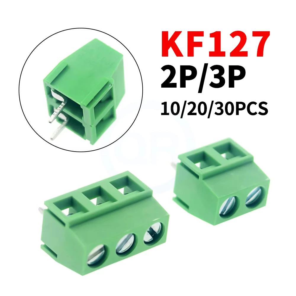 (10/50PCS) KF127 5mm 5.08mm KF127-2P KF127-3P Screw 5.0mm Terminal Block 2 Pin 3 Pin Pcb Terminal Block Connector