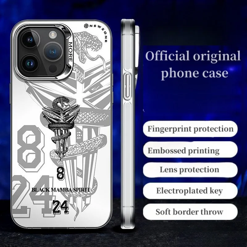 Original Mamba electroplated mobile phone case for iPhone 13 Pro Max 15 Pro 14 Plus 12 X XS Max XR 11 Pro