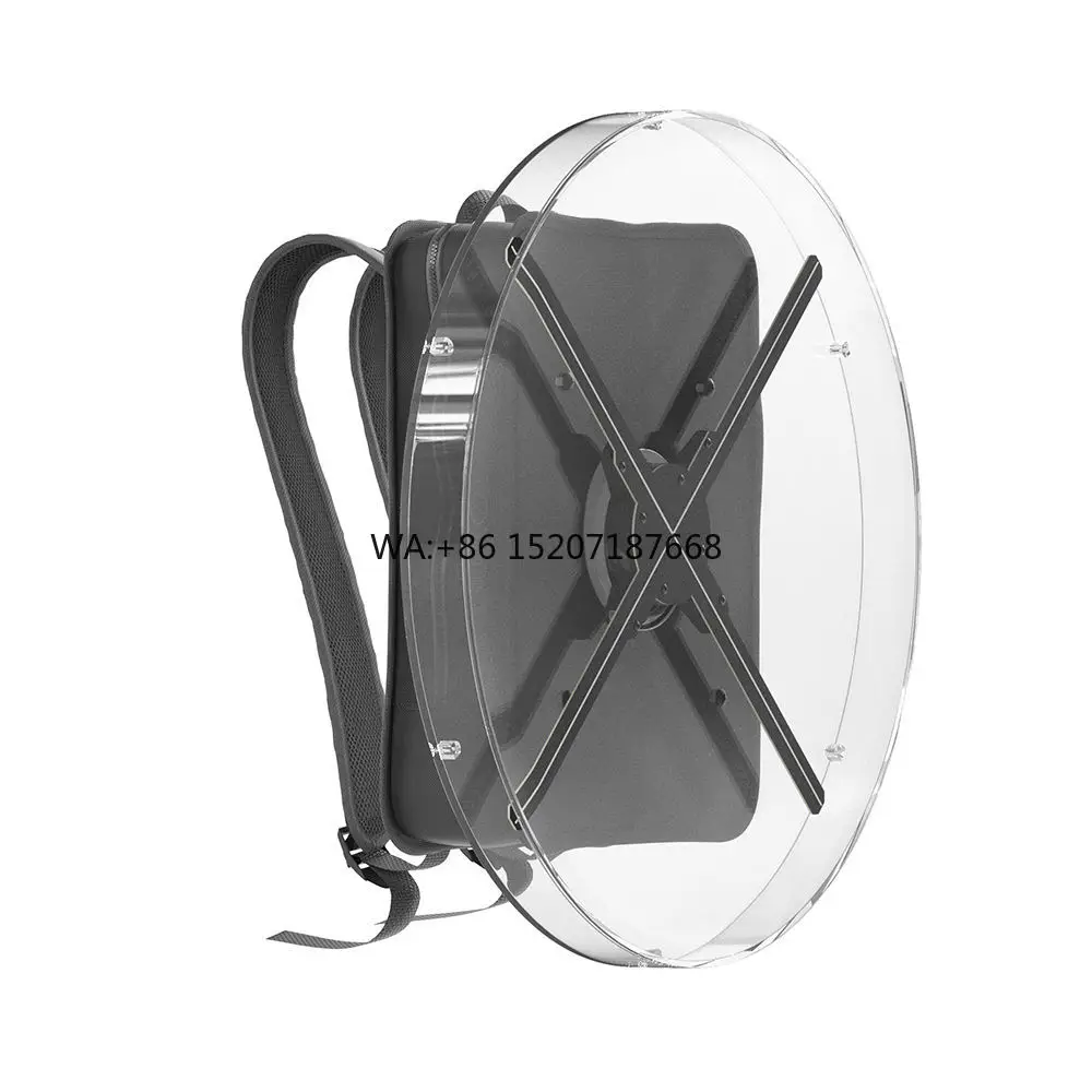 

3d Hologram Fan Backpack LED Holographic Projector Player Advertising Machine Display Backpack With 16G Memory Card Wifi Control