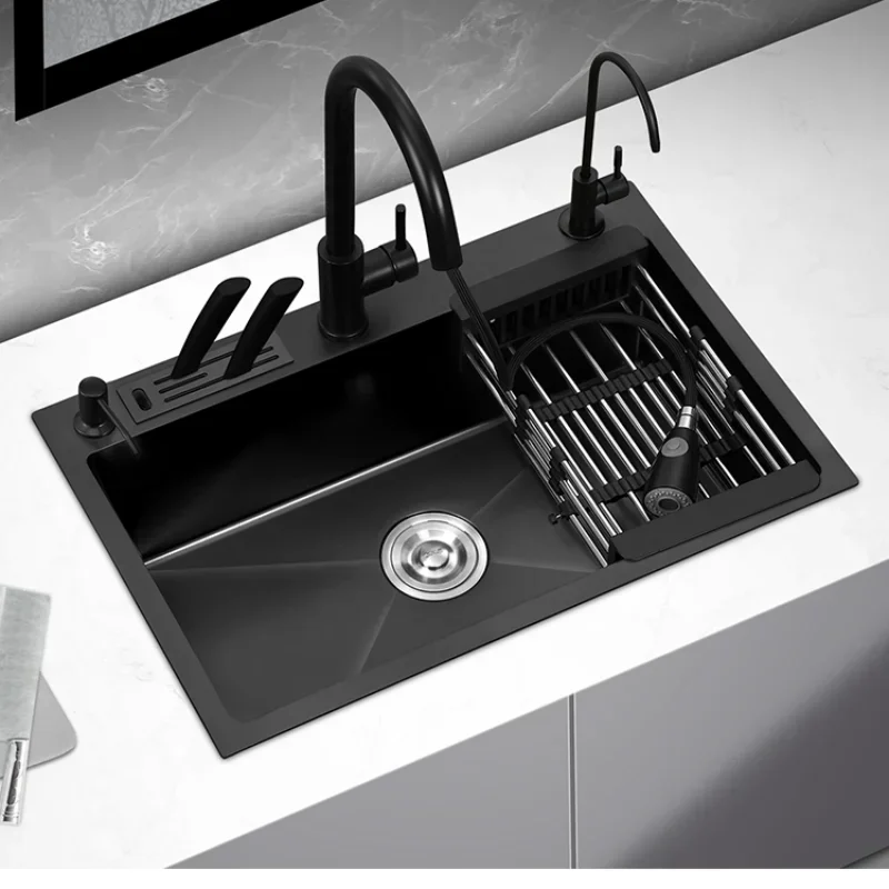 

Black Stainless Steel Single Bowl Kitchen Single Sink Undermount Dishwasher Stainless Steel Sink Kitchen Sink