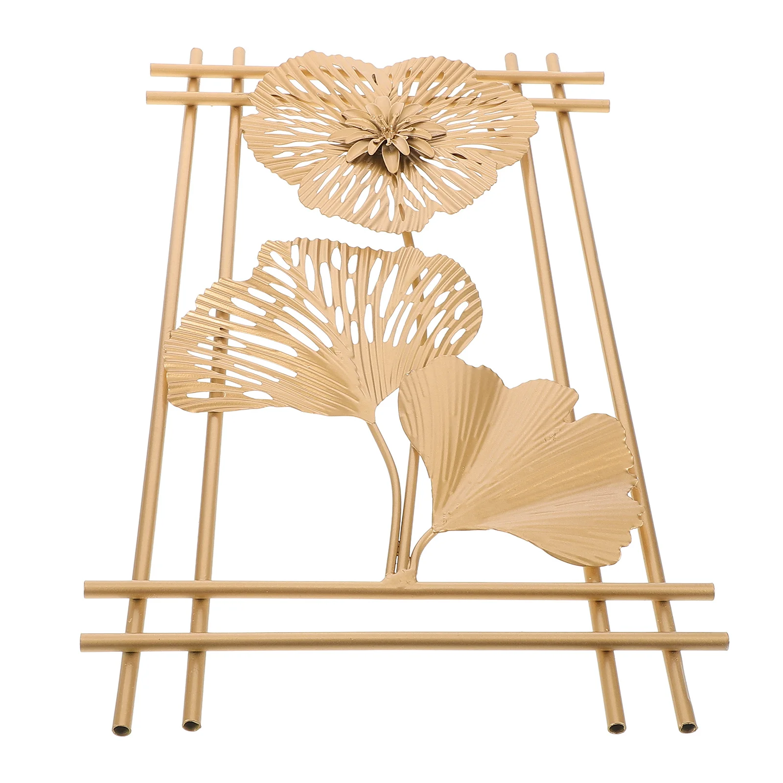 

1pcs Ginkgo Leaves Flowers Wall Decor Gold Metal 3D Art Sculpture For Living Room Bedroom Dining Home Decoration Hanging