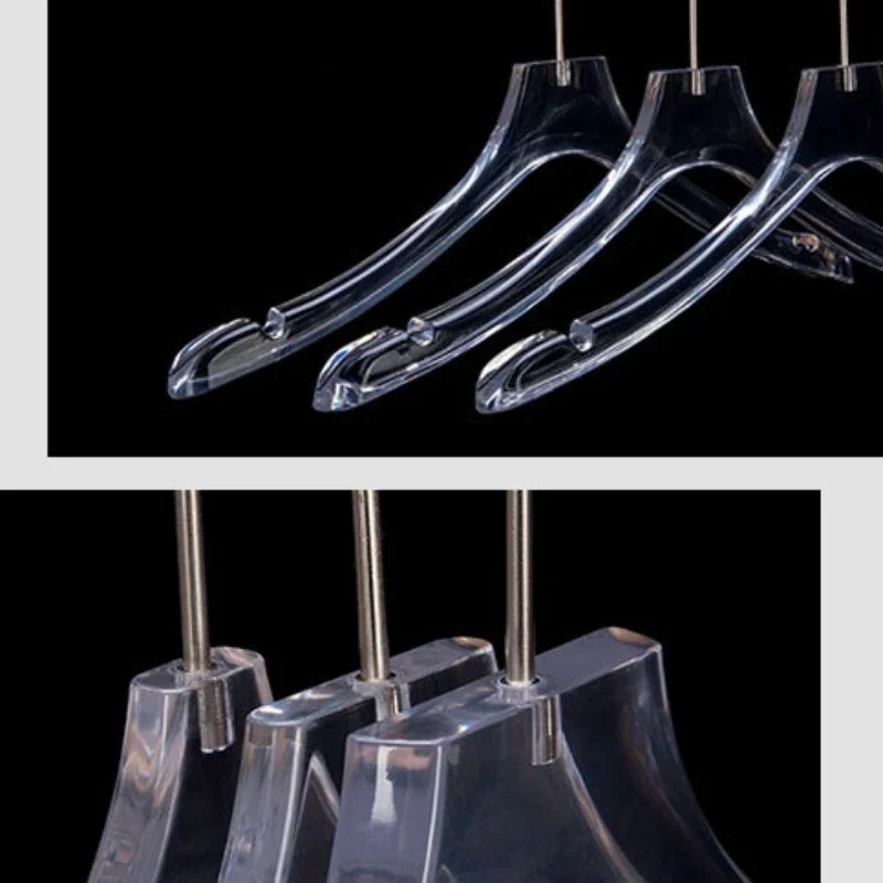 5/10pcs Wardrobe Clothes Hanger Man Women Kids Hanger Closet Clear Wardrobe Transparent Acrylic Pants Rack for Shop Store