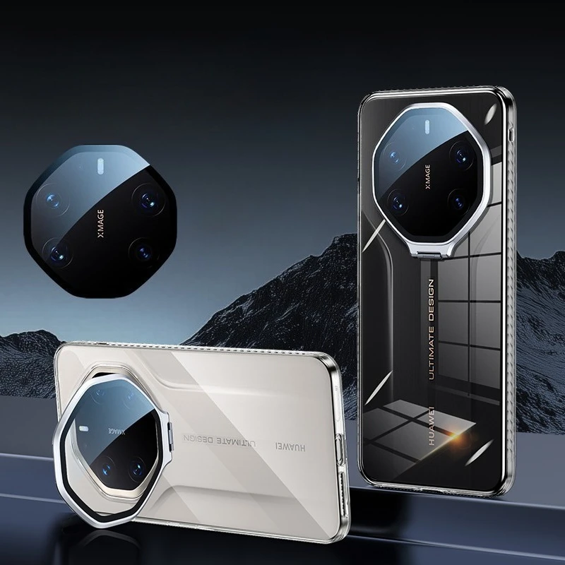 

Прозрачный акриловый чехол для ПК для Huawei Mate 80 RS, металлический кронштейн для объектива, защитный держатель для камеры, прозрачная крышка для Huawei Mate 80 RS