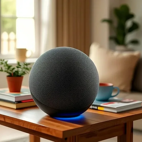 Imagen 2 del producto Alaxe pequeño Altavoz Bluetooth Echo Dot 5. a generación Bluetooth inalámbrica para exteriores Mini altavoz Rgb subwoofer doméstico esférico
