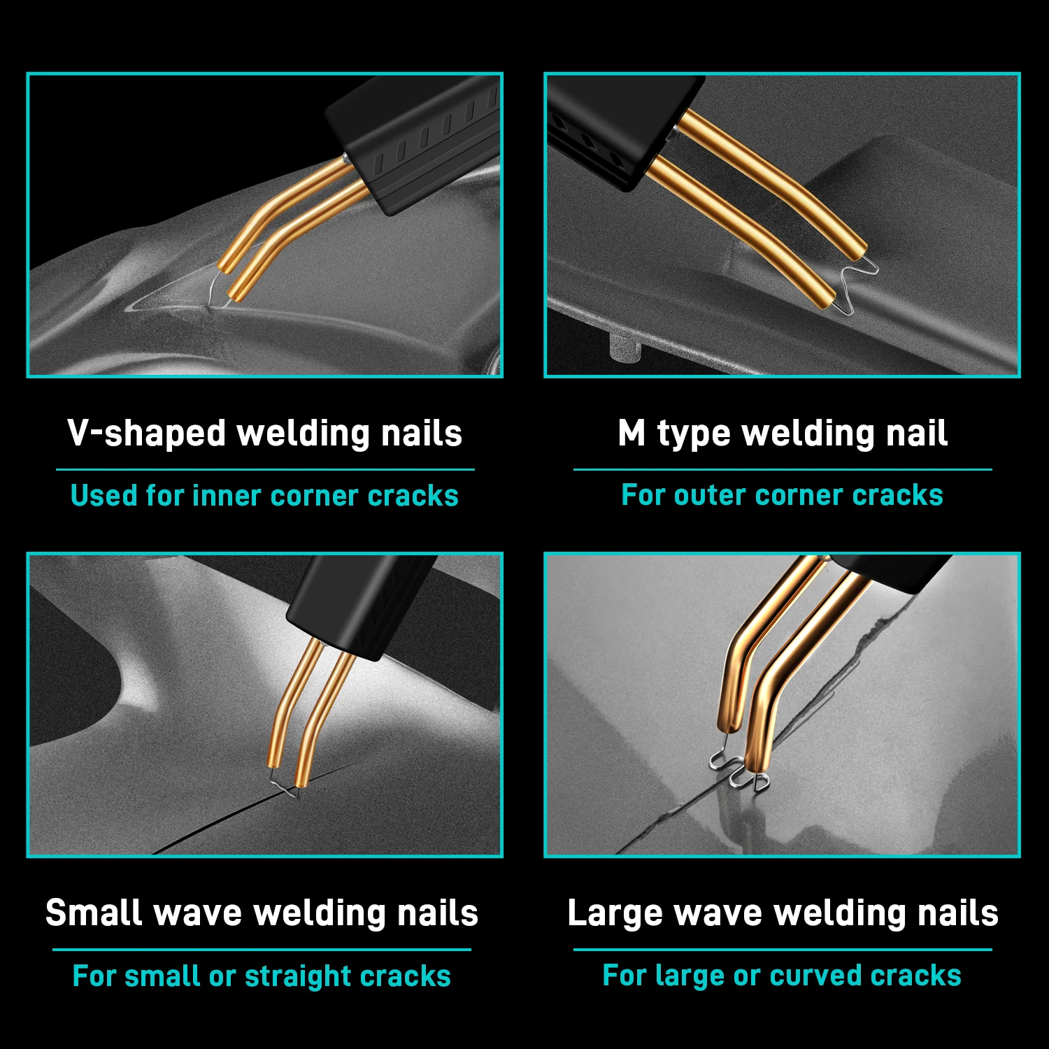 Vendita calda Cucitrice a caldo Saldatrice per plastica Kit di riparazione paraurti Saldatore per riparazione plastica Pistola per saldatura per riparazione paraurti auto