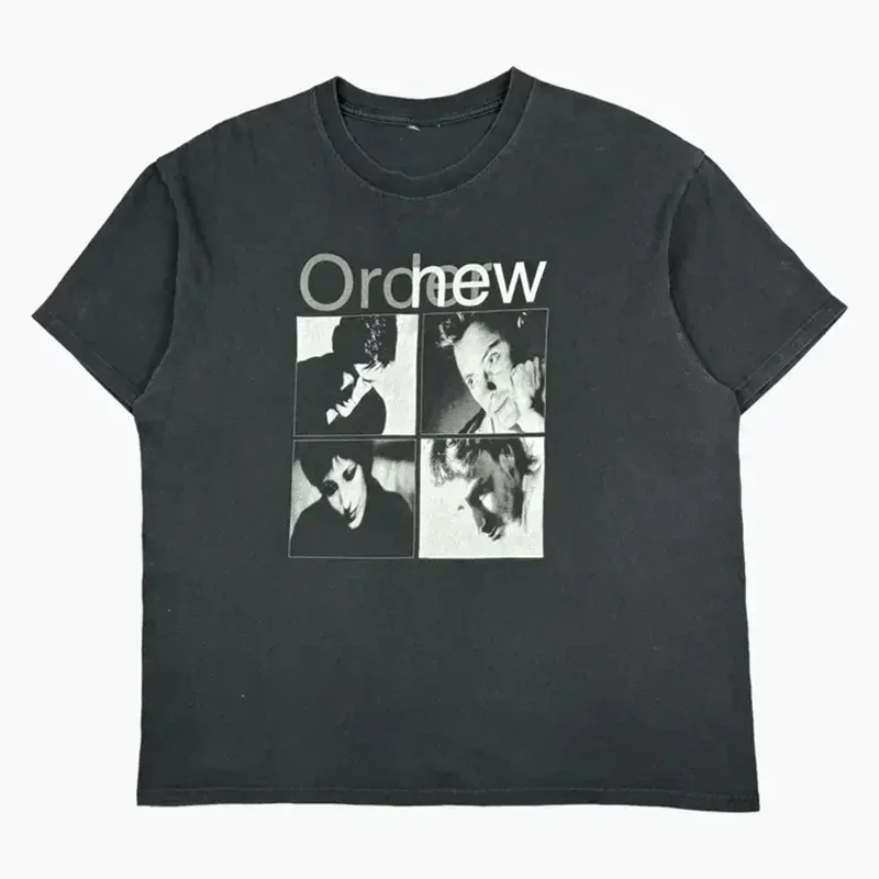 Retro Portrait New Order Alternative Rock Vintage Band T-Shirt 100% Cotton Graphic Tee Men Women Summer Streetwear Top