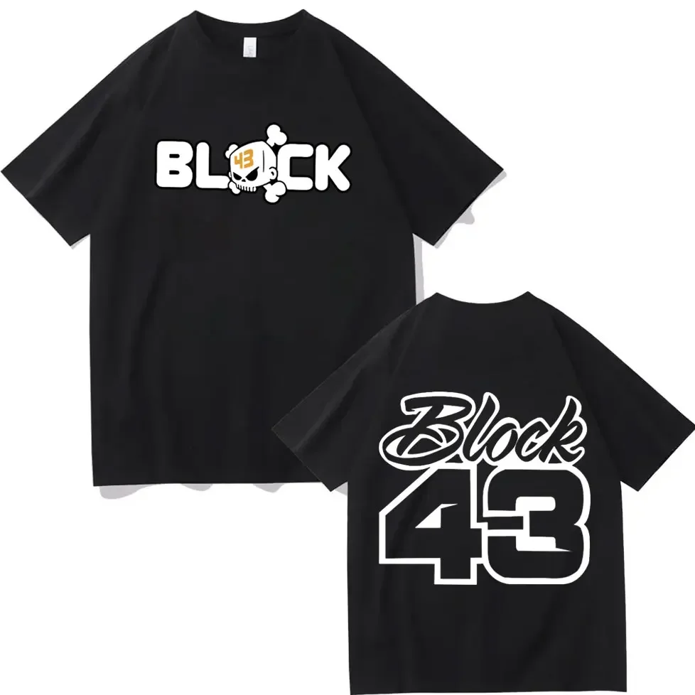 

Ken Block 43 Letter Double Sided Print T Shirt Men Women Fashion Oversized Clothing T-shirt Summer High Quality Cotton T-shirts