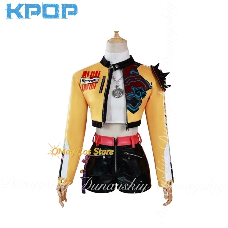 

KPop Охотники на демонов Фильм Зои Руми Мира Косплей с красочными поющими костюмами Три персонажа Косплей Co disfraz mujer