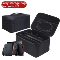 Para Switch 2 2025 bolsa de almacenamiento grande, funda protectora de viaje para Switch2 juego antiarañazos NS2 accesorios negro