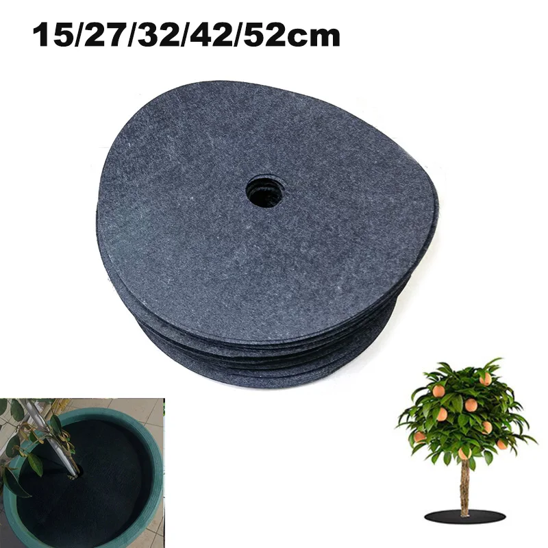 27cm 52cm Tree Protection Weed Mats Plant Cover Ecological Control Cloth Mulch Ring Round Barrier for Gardens flower pot tools R