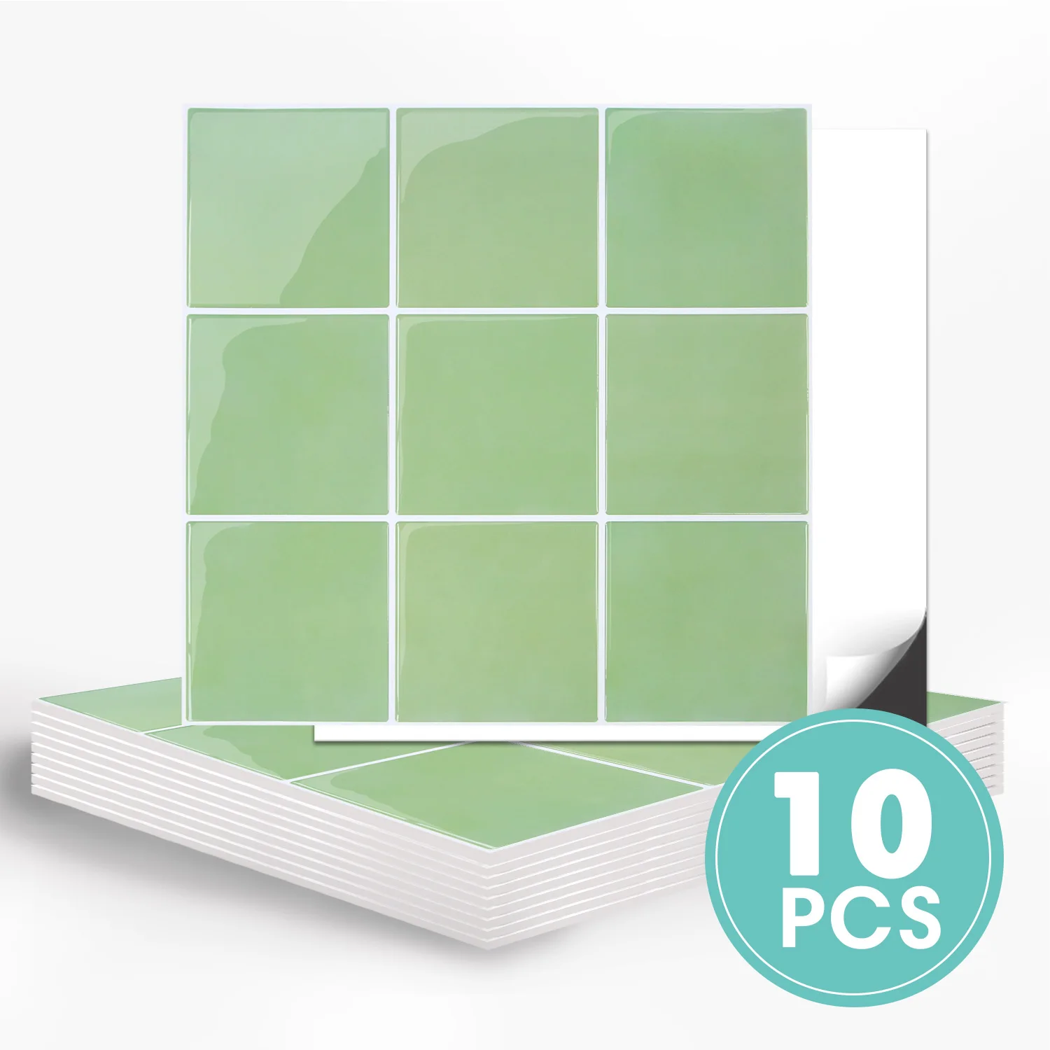

10 шт. виниловых самоклеящихся настенных наклеек под плитку, 12 x 12 дюймов, водонепроницаемые, для кухонь, ванных комнат, автодомов и т. д. Декор интерьера