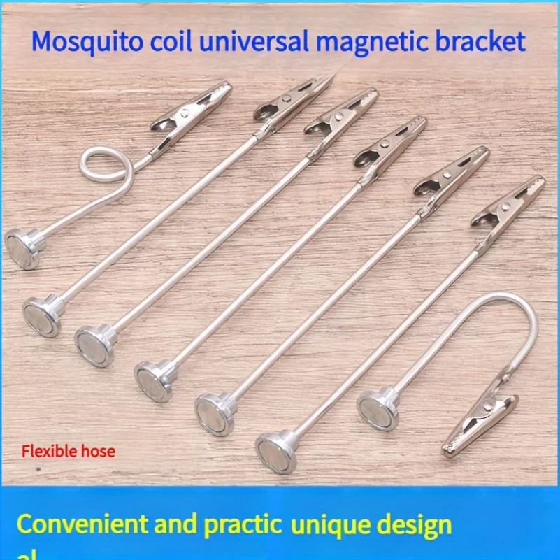 Stainless Steel Mosquito Coil Bracket Durable Strong Magnetic Magnetic Support Frame Multi-function Ash Tray Base Incense Clip