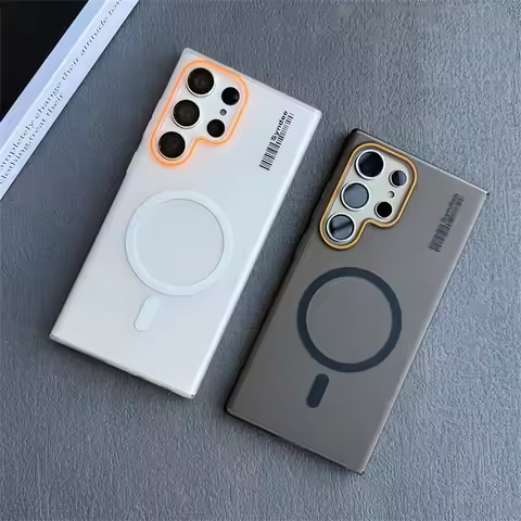 for Magsafe Matte Double Color Case for Samsung Galaxy S24 S25 Ultra S23 S22 S21 Plus Note 20 Magnetic Charger Ultra Slim Cover