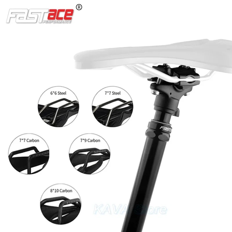 FASTACE External Cable MTB Seatpost 27.2/30.9/31.6mm Mountain Bike Remote Dropper 125mm Travel Downhill Bicycle Seat Post 440mm