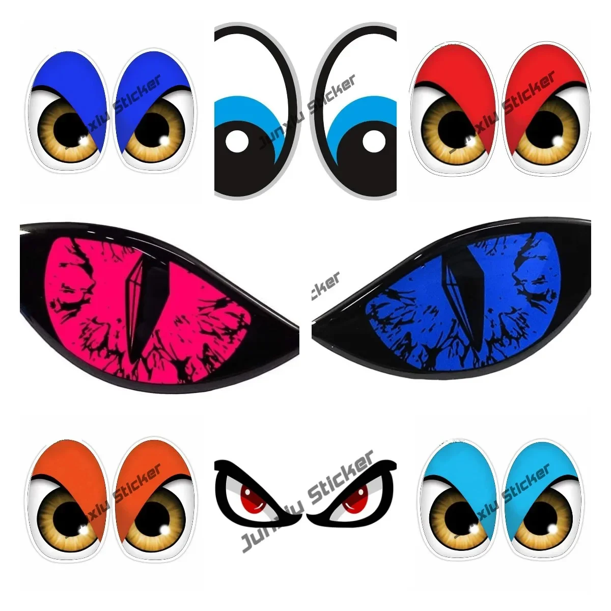 

Reflective Sticker 3D Evil Eyes for Car Motorcycle Helmet Trucks Cars Laptops Bumper Windows Decal Decoration KK Car Accessories