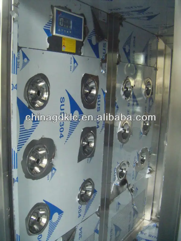 دش هواء الغرفة النظيفة مع دعم تدفق الهواء العمودي المخصص