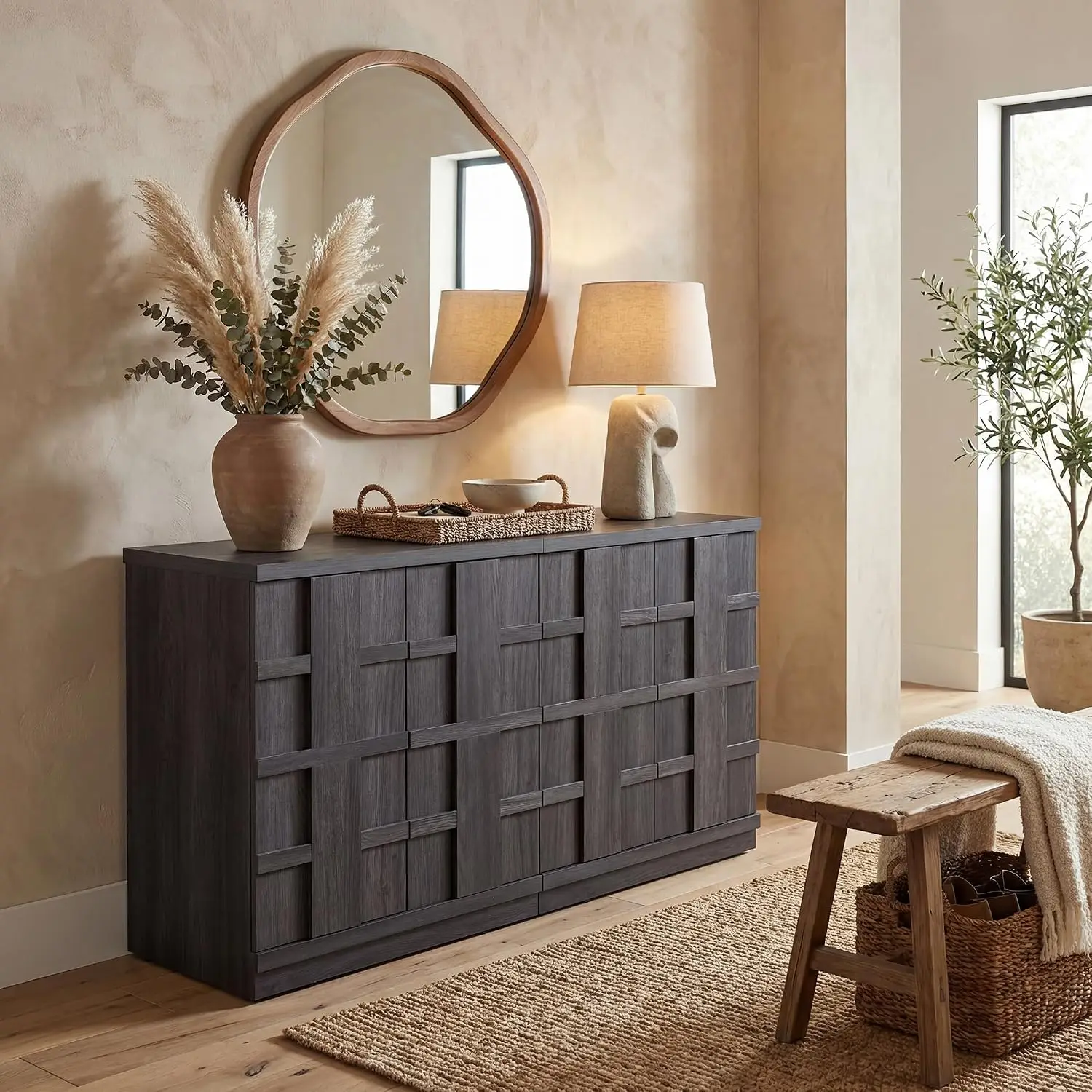 40-Pair Shoe Cabinet with 8 Shelves & Doors, 62