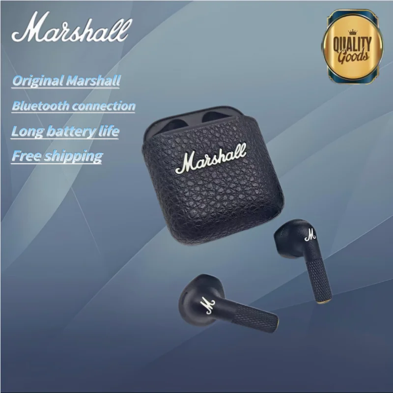 New Marshall Minor III Original Earphones Wireless Bluetooth 5.1 Headphones Sports Denoise Hi-Fi Subwoofer Music Headset