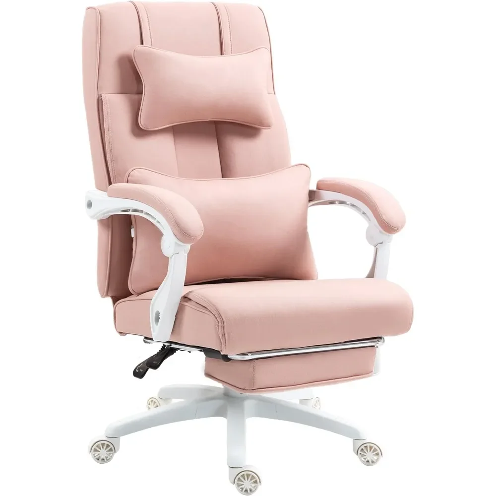 

Fabric Big and Tall with Footrest, Ergonomic Computer Chair Back Support, High Back Home Office Desk Chair Comfy, 350LBS