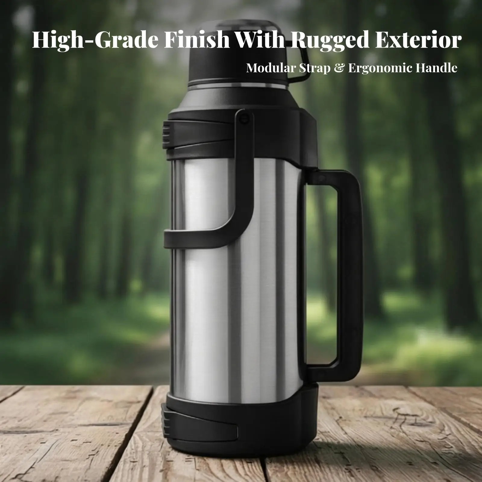 Heavy Duty Insulated Thermos Bottle 5200ml Food Grade PP Lid with Infuser for Picnic Beach Tailgate Family Reunions