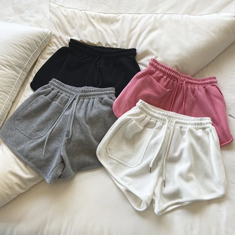 American Sle High Waist Wide Leg A-Line orts Women's Casual Spor Home Wear Summer Loose Fit Hot Pants with kets