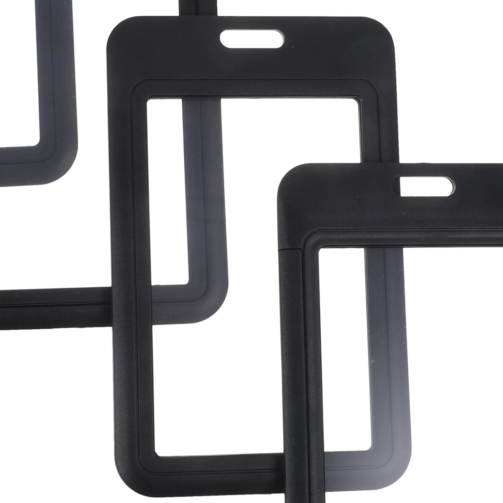 

4Pcs Sliding Card Cover Plastic Id Badge Holder Protective Sleeve Store Bank Lanyard Badge Holder