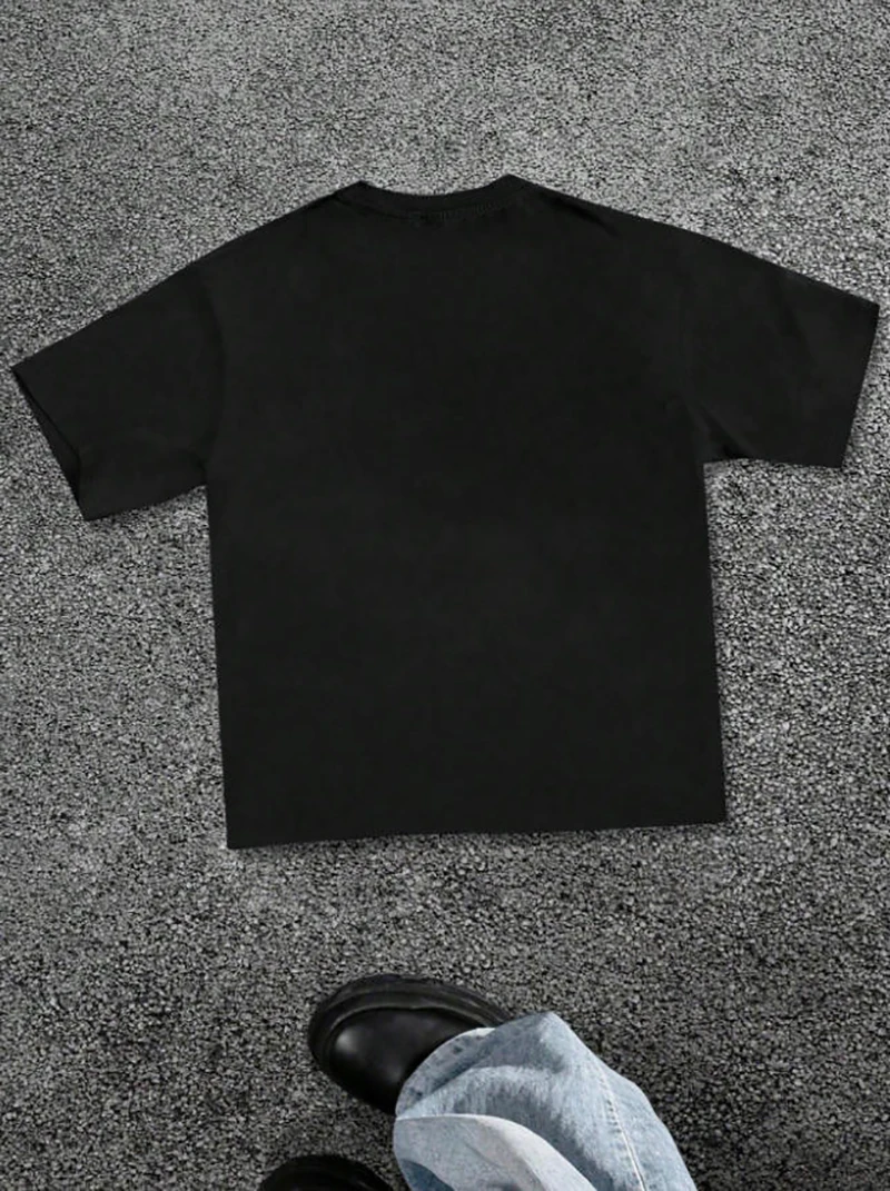 تي شيرت London ذو نص مرن، قميص برسومات جريئة، مناسب لملابس الرجال على طراز الشارع، مناسب لجميع المواسم، مريح ومجهز، هدية مثالية