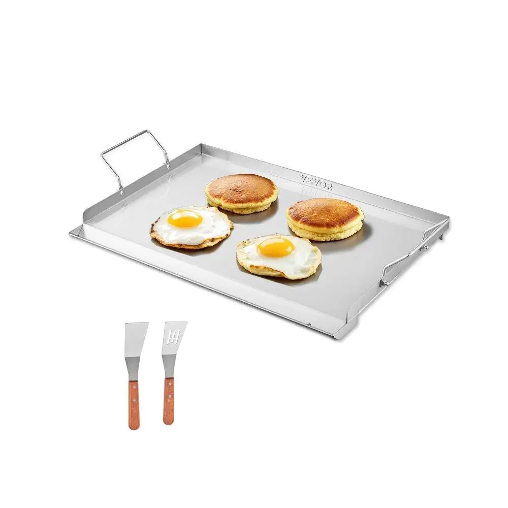 

Stainless Steel 23x16in Universal BBQ Grill Griddle Pan Cookware