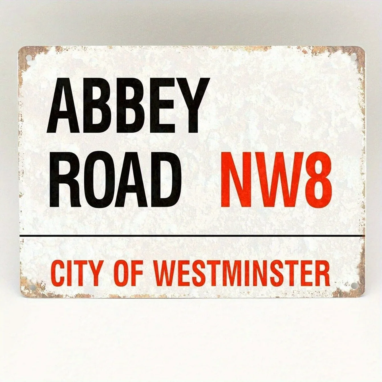 Vintage Abbey Road NW8 Metal Sign -  Iron Wall Decor with 