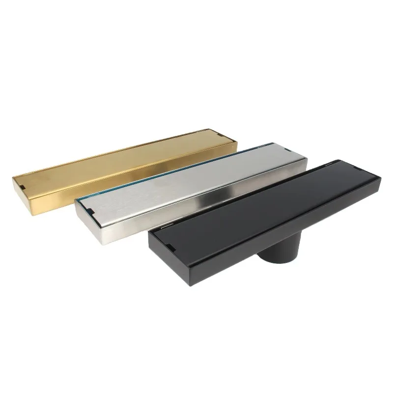 Hot Sale Universal 30cm 60cm 80cm Sewer Drainage Deodorant Filter Invisible Square Linear Bathroom Garbage Floor Drain