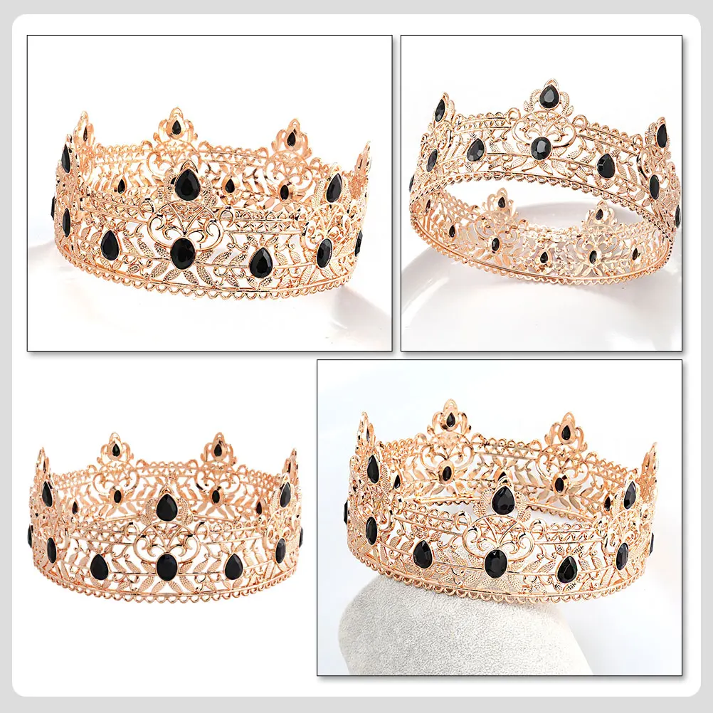 มงกุฎโลหะผสมสไตล์เรโทรสำหรับผู้ชาย อุปกรณ์เสริมชุดคอสตูมวินเทจ งานแต่งงาน ฮาโลวีน คอสเพลย์ ปาร์ตี้ งานพรอม งานวันเกิด อุปกรณ์ประกอบการแสดง