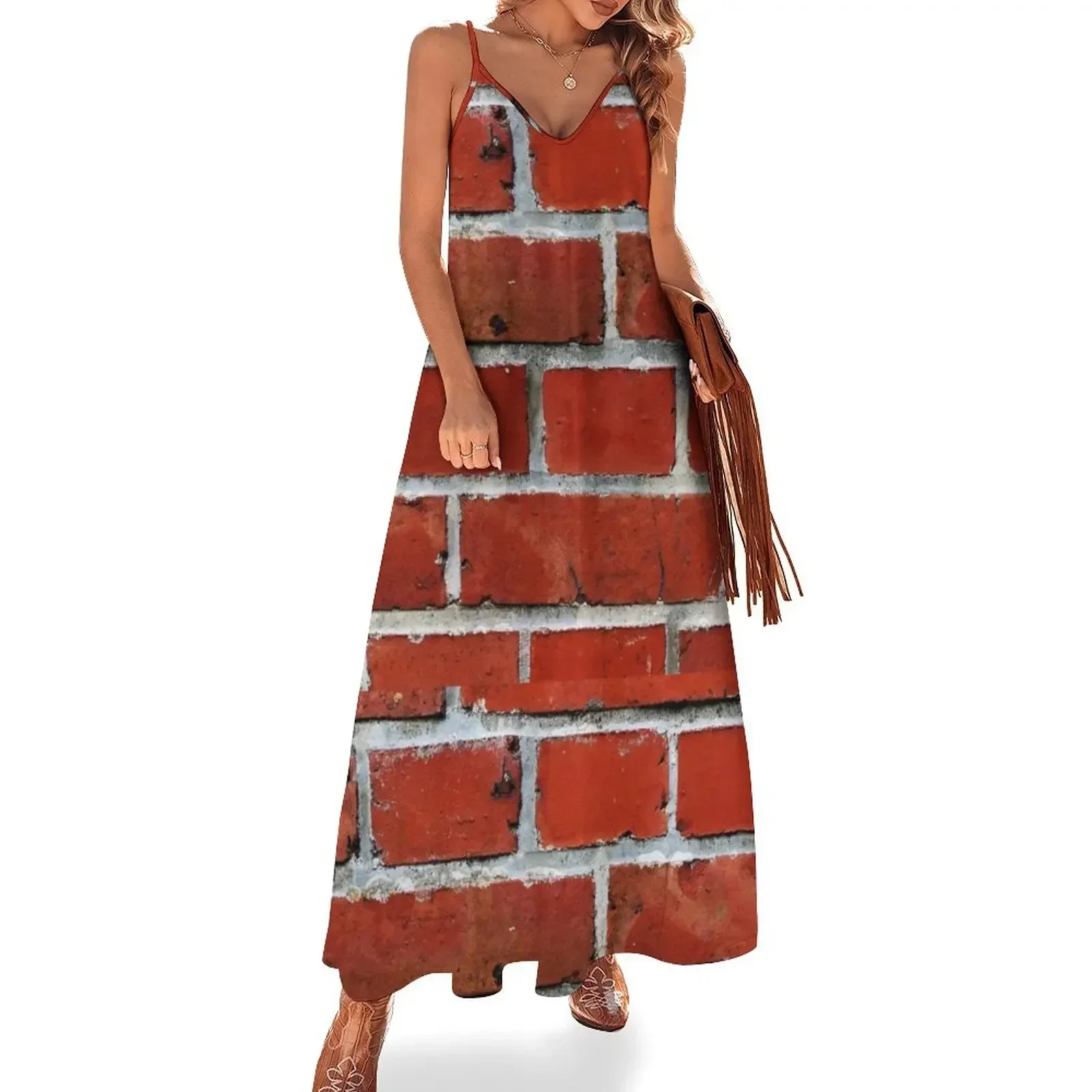 

Red Brick Wall Sleeveless Dress wedding dresses for woman woman dress Dress