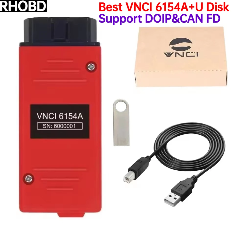 

Лучший VNCI 6154A OKI S23E17 Поддержка новейшего программного обеспечения и протокола CAN FD DoIP Оригинальный привод лучше, чем SVCI 6154 Поддержка обновления